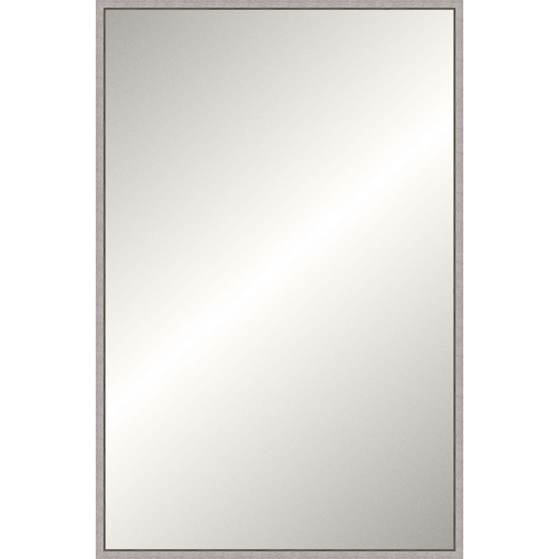 Miroir en bois massif, Rectangulaire, 35,5 po x 23,5 po, Gray Driftwood