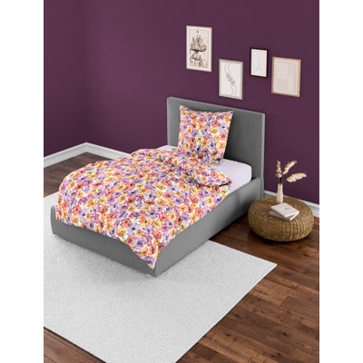 Cotton Floral Duvet Cover Set with Pillow Shams Included