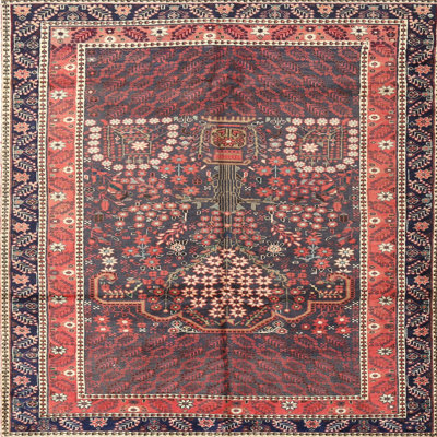 Tapis traditionnel rouge / brun