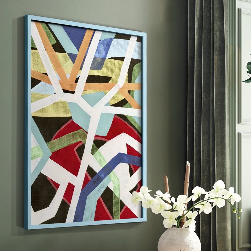 «Magnetic Color II», reproduction encadrée - bois massif, H 10 po x l 8 po, Bleu