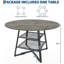 Ensemble de table de salle à manger de 47 po pour 4 personnes, table de cuisine à plateau supérieur avec rangement, table de salle à manger encastrée pour petite cuisine et salle à manger-1677716725