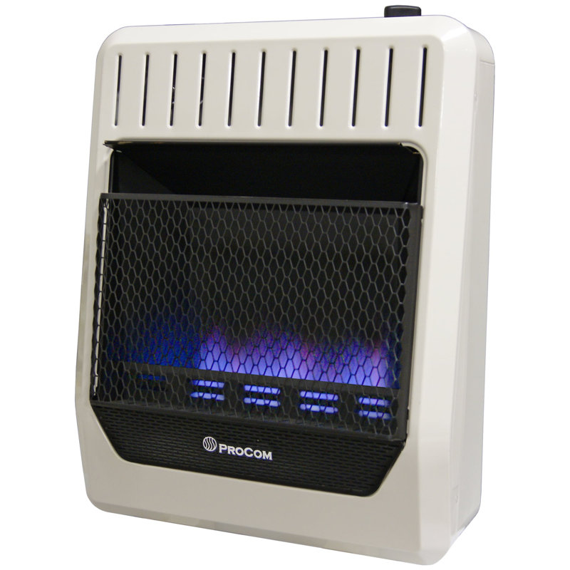 ProCom 20000 BTU High Efficiency Wall Mounted Space Heater with Adjustable Thermostat, Propane