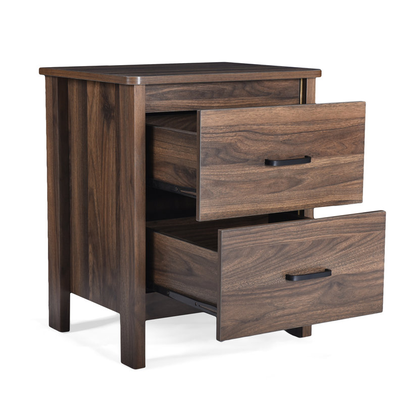 Toolless Assembly Nightstand, Brown