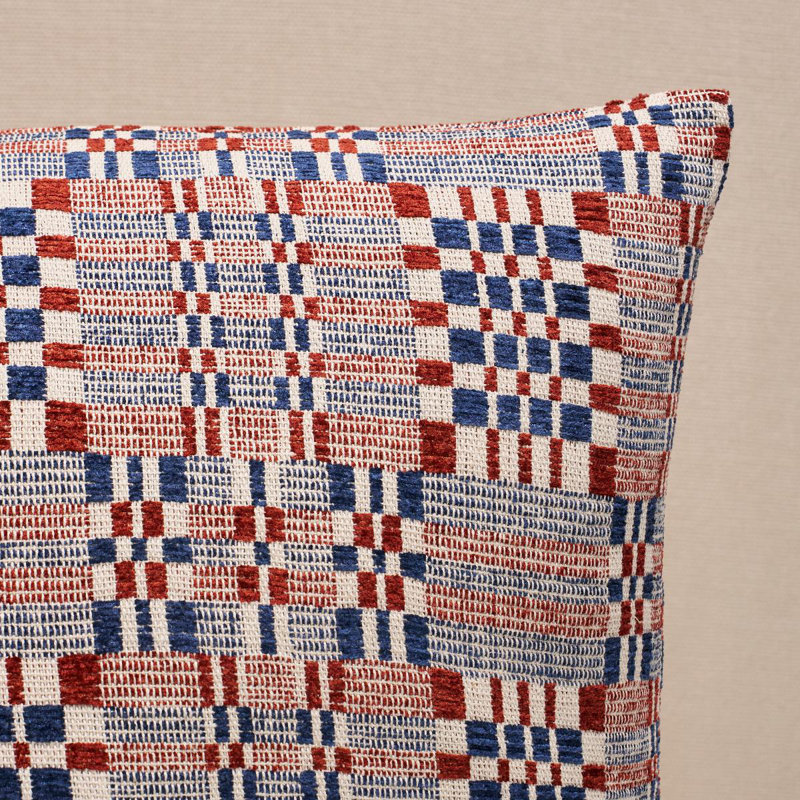 Coussin Brimfield, Carré 20 po, Rouge