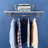 Rustic Pipe Wardrobe Rack Kit with Wood Shelf-1842340761-1842340760