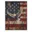 Patriotism Eagle And USA Flag Scenery IV - Eagle Animal Wood Wall Art - On Natural Pine Wood-1588373960