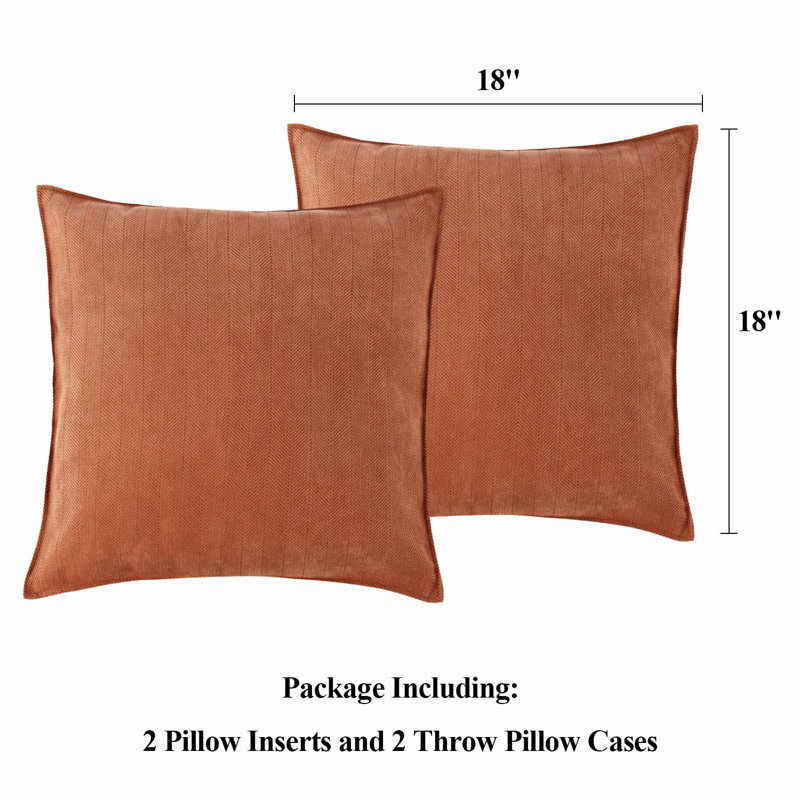 Throw Pillows Cover & Insert Lumbar, Red/Orange