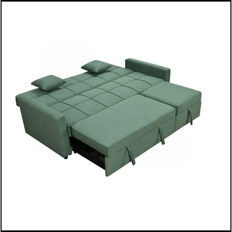 Canapé-lit rembourré surdimensionné de 83 po avec canapé-lit escamotable de 83 po et dossier réglable, canapé convertible 3 places et canapé-lit convertible pour la maison