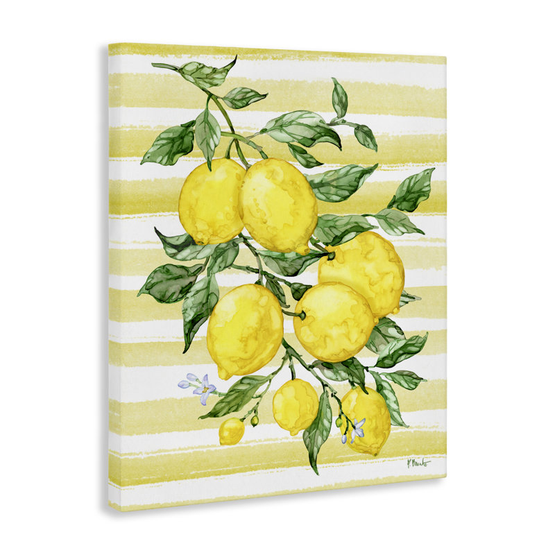 Toile de vigne et rayures juteuses, par Paul Brent, H 20 po x l 16 po