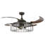 Ventilateur de plafond à pales rétractables de 122 cm (48 po) avec lumière et télécommande, ventilateur de plafond moderne Fandelier, technologie de conception brevetée, pales plus robustes et plus épaisses, finition bronze huilé-1935697958
