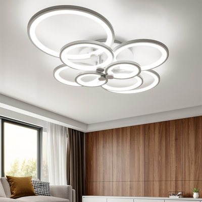Berkowitz 8-Light 95cm LED Semi Flush Mount