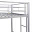 Lit simple superposé de style moderne avec lit gigogne, fabrication en métal argenté froid pour les chambres à coucher