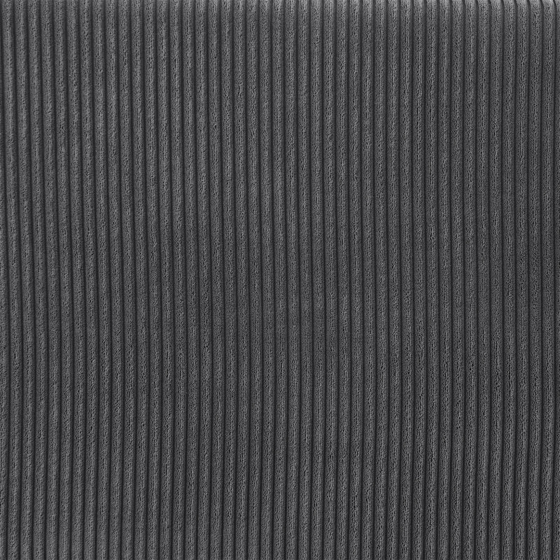 Canapé modulaire 3 pièces Naomi, Velours côtelé gris foncé