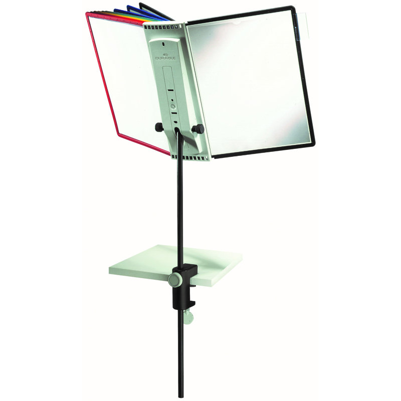 Système de référence de pince de bureau DURABLE SHERPA, 10 panneaux doubles, lettre, assortis