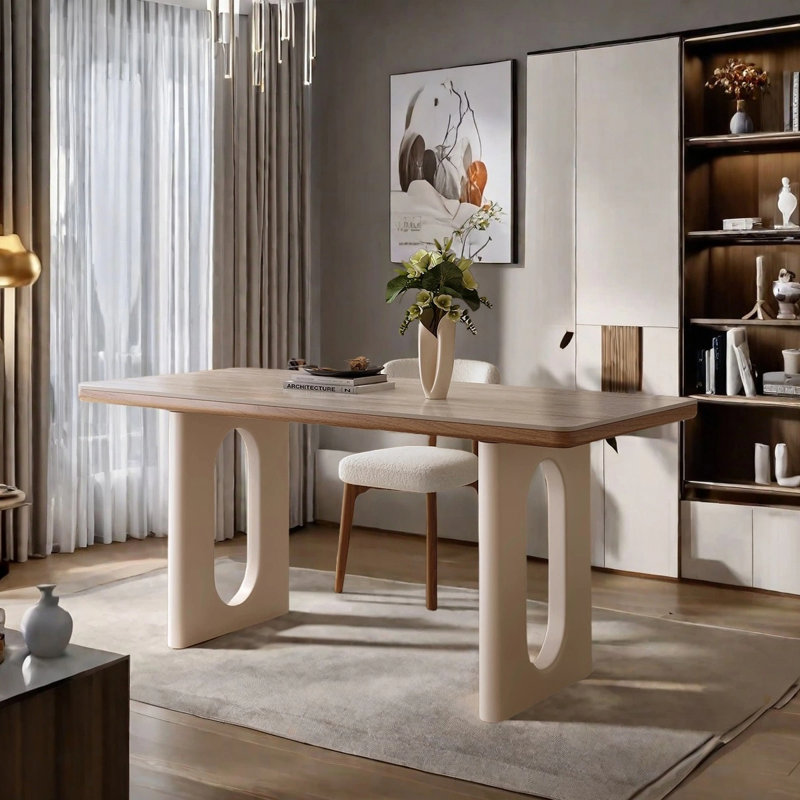 Table de salle à manger moderne française, H 29,53 po x L 62,99 po x l 31,5 po