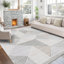 Tapis beige à motif géométrique moderne lavable à la machine Jahree Miles-436004256-467331315