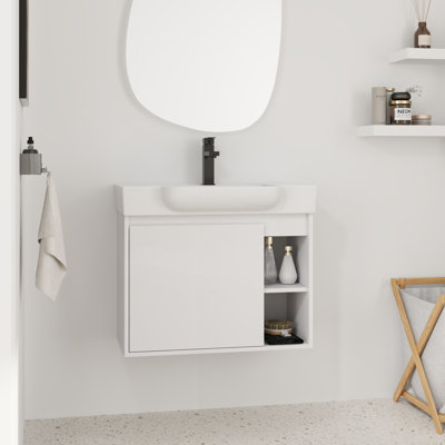 Wystan 28'' Single Bathroom Vanity with Ceramic Top