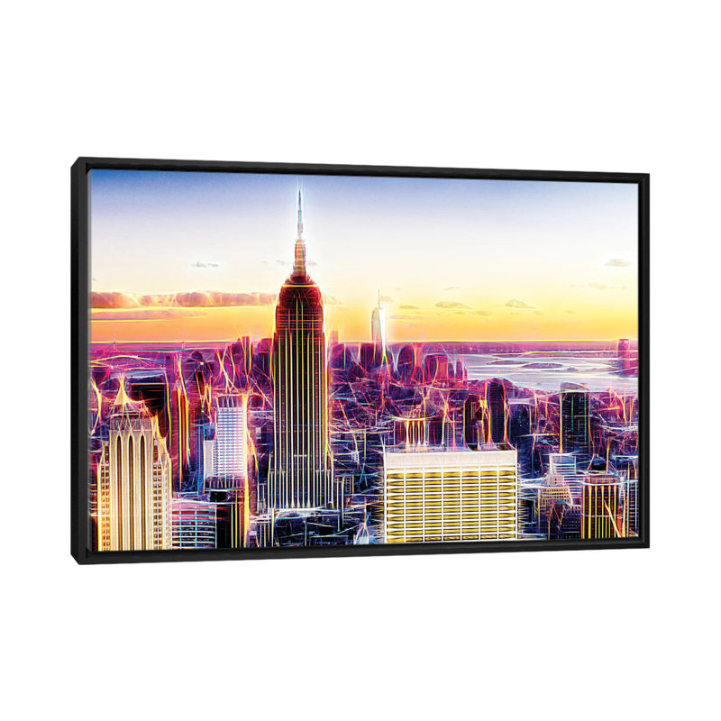 «Sublimation I», impression sur toile, H 18 po x l 26 po x P 1,5 po, Toile encadrée noire, Pas de tapis