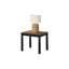 Ensemble de table contemporain 3 pièces - 1 table basse + 2 tables de bout avec plateau en faux marbre et pieds en bois massif, idéal pour le salon-969365046