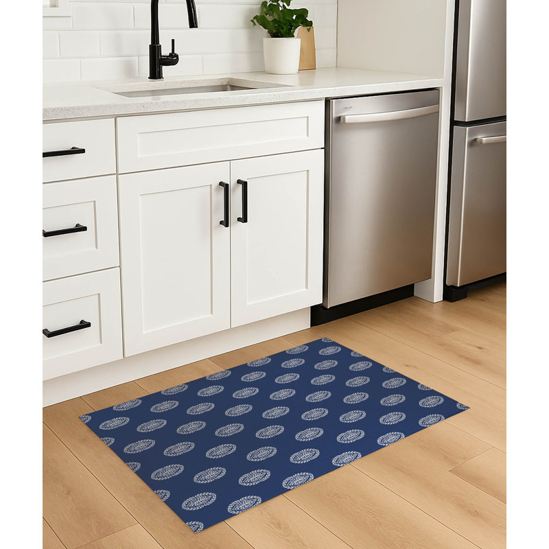 Tapis de cuisine Maddy, Rectangulaire 3 pi x 5 pi, Marine