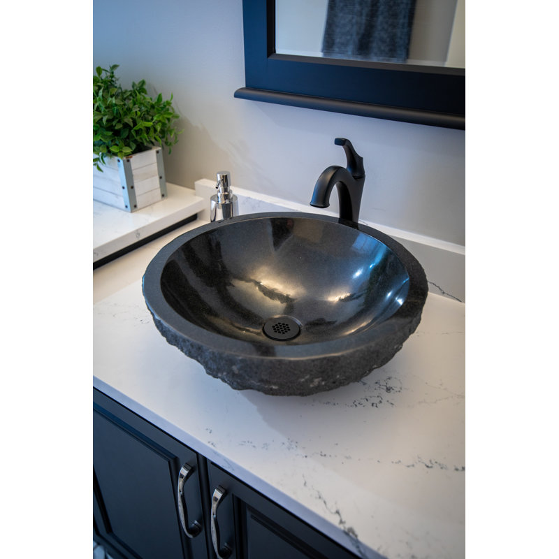 Lavabo de salle de bain vasque circulaire en granite