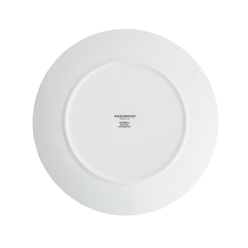 Gold-Banded Porcelain Coupe Plate for Desserts and Snacks