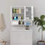 Kaisy Surface Framed Mirrored Bathroom Cabinets with Mirror Adjustable Shelves
