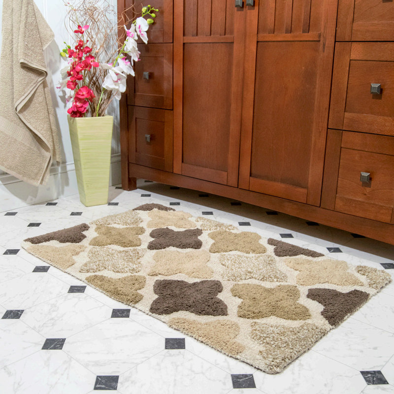Tapis pour salle de bain Salvato, Kaki