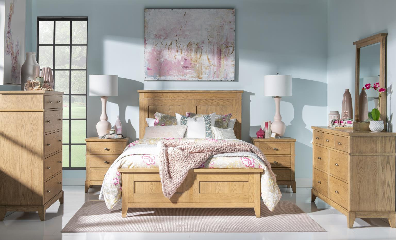 Today's Traditions 2-Drawer Nightstand with USB-C, Natural
