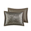 Couvre-lit bleu / brun avec détails, tissage cachemire très grand, tons-119448692-119448687