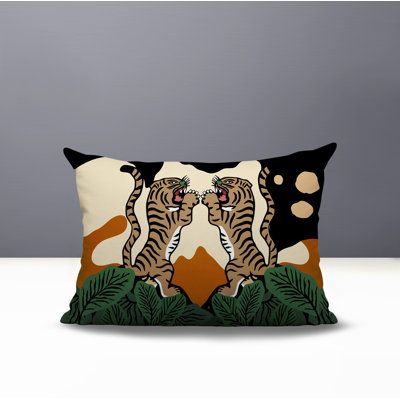 Mikro Tiger Reversible Indoor/Outdoor Rectangle Pillow