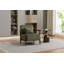 Chaise d'appoint rembourrée avec structure en bois massif, pieds en métal, blanc, l 28,75 po x P 29 po x H 35,5 po, 1 pièce