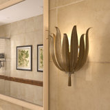 Nataniela 1-Light Steel Dimmable Half Moon Wall Sconce