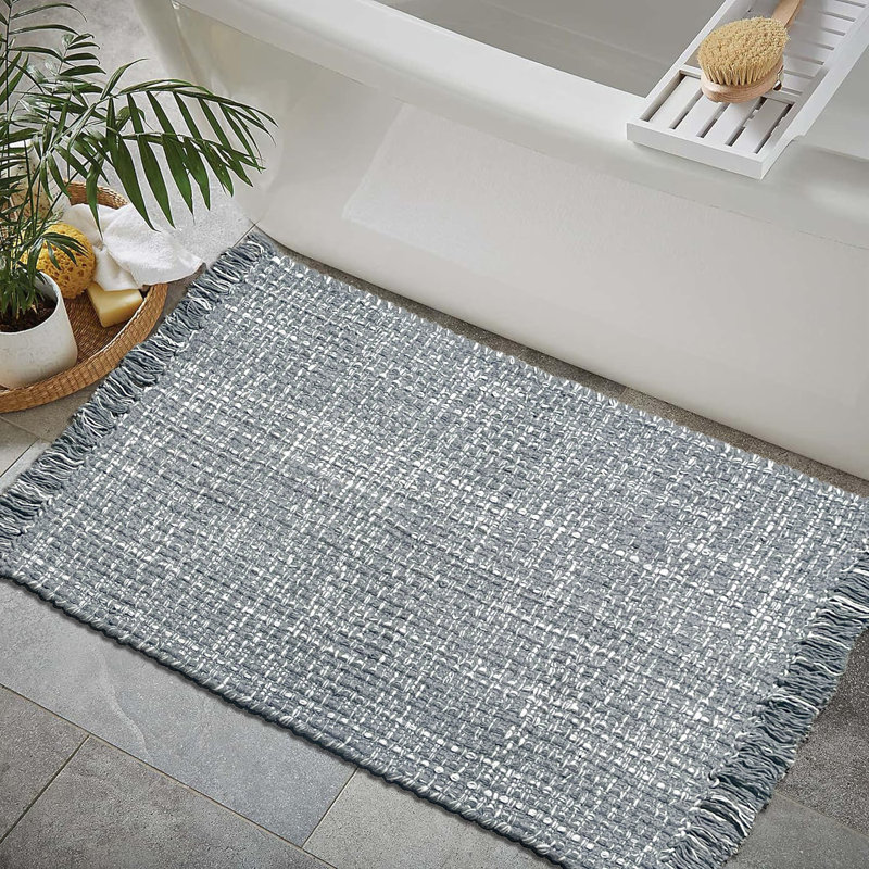 Bath Rug, 34" L x 21" W, Gray