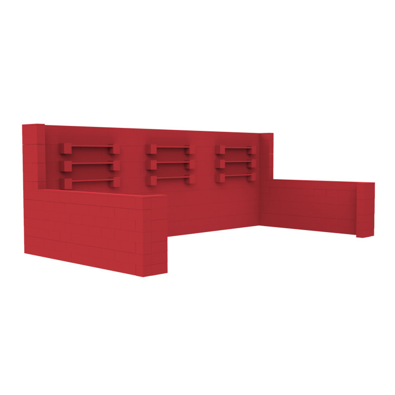 Ensemble de kiosque pour salon Everblock, Rouge