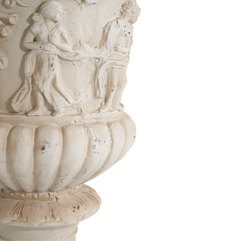 Urne de jardin MGO, blanc antique, H 27 po