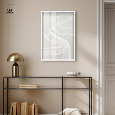 Spontaneous Flow III Shadowbox Print Minimalist Wall Art by Art Remedy