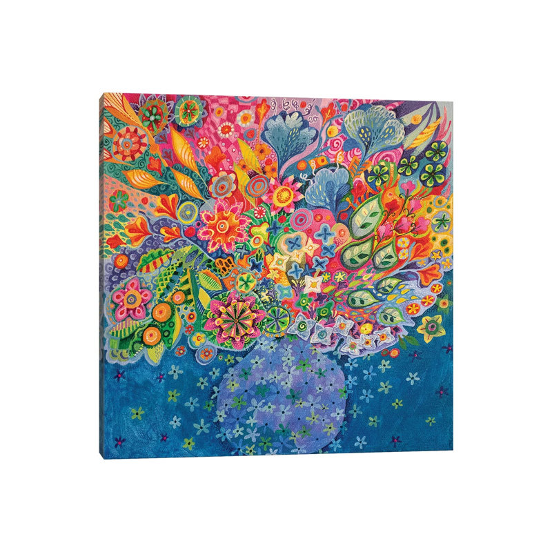 Beautiful Blooms by Imogen Skelley - Painting on Canvas, Wrapped Canvas, 66.04cm H x 66.04cm W x 3.81cm D