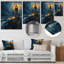 Décoration murale phare noir et bleu clair d'hiver-1079978098-1079978099