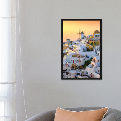 Summer Evenings In Oia Santorini, Greece by Susanne Kremer - Gallery-Wrapped Canvas Giclée on Canvas