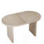 Table de salle à manger extensible 55,12 "à 70,87" Mid-Century moderne avec rallonge amovible - blanc antique