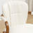 Mid Century Modern Leather Upholstered Swivel Dining Chairs With Arms-1542820299