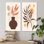 «Minimalistc Plant Silhouettes Still Lifes III», ensemble de 2 impressions