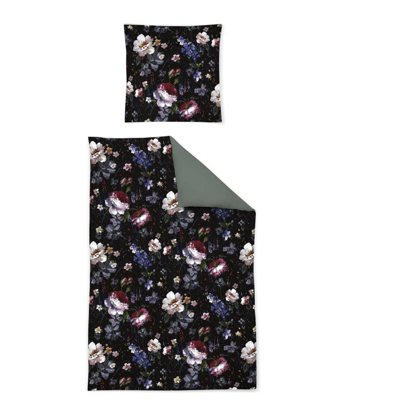 Opal Duvet Cover Set, Black, 155 x 220cm Duvet Cover + 1 Pillowcase 