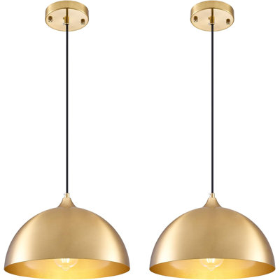 Farmhouse Pendant Light,Dome Pendant Light,Kitchen Pendant Light 11.8inches 2 Packs