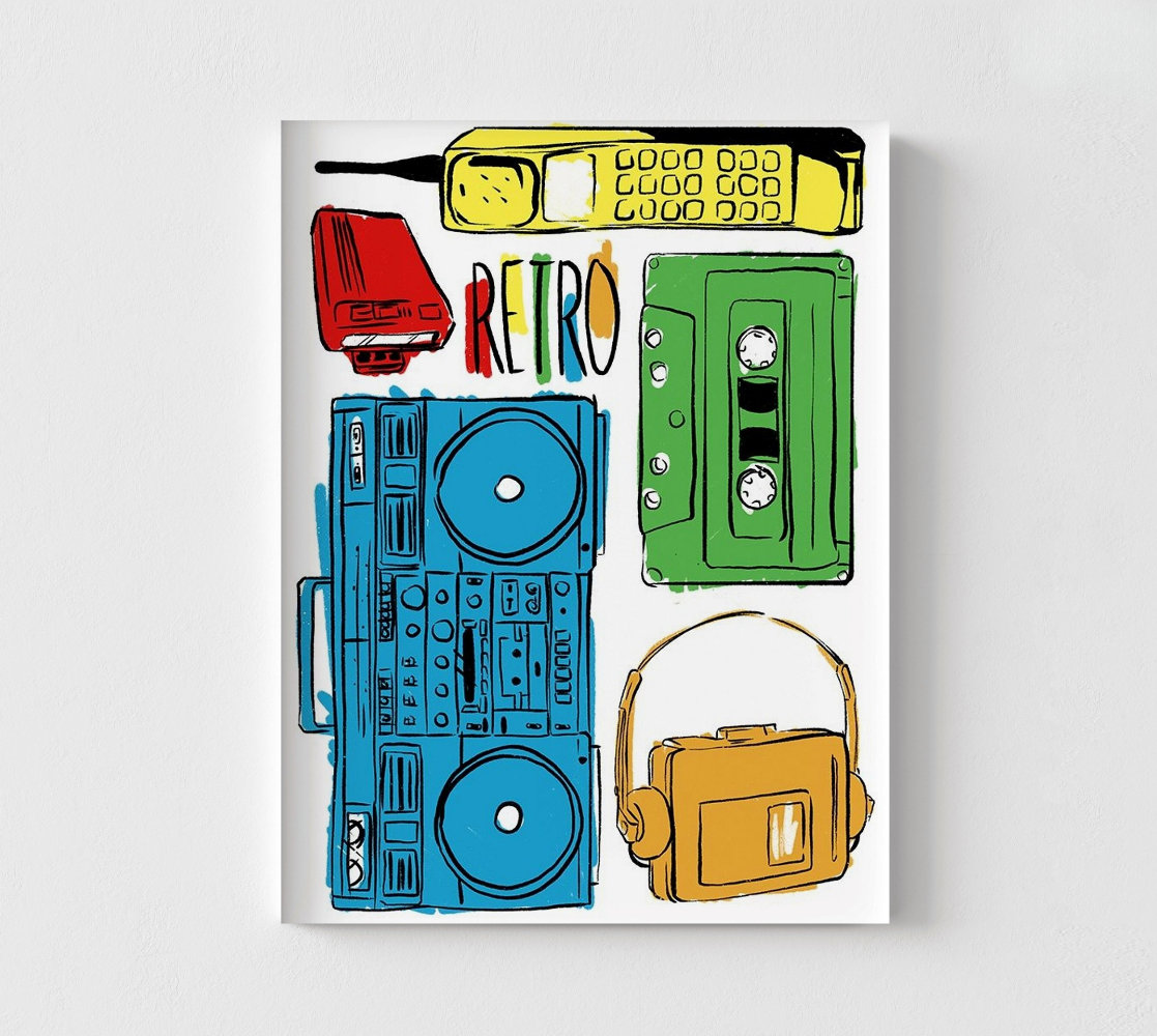 retro music poster prints