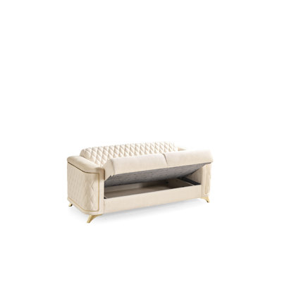 Modern With Wood Frame And Textured Fabric For Cozy Living : A Design High - Gauge Springs Velvet Upholstery Home