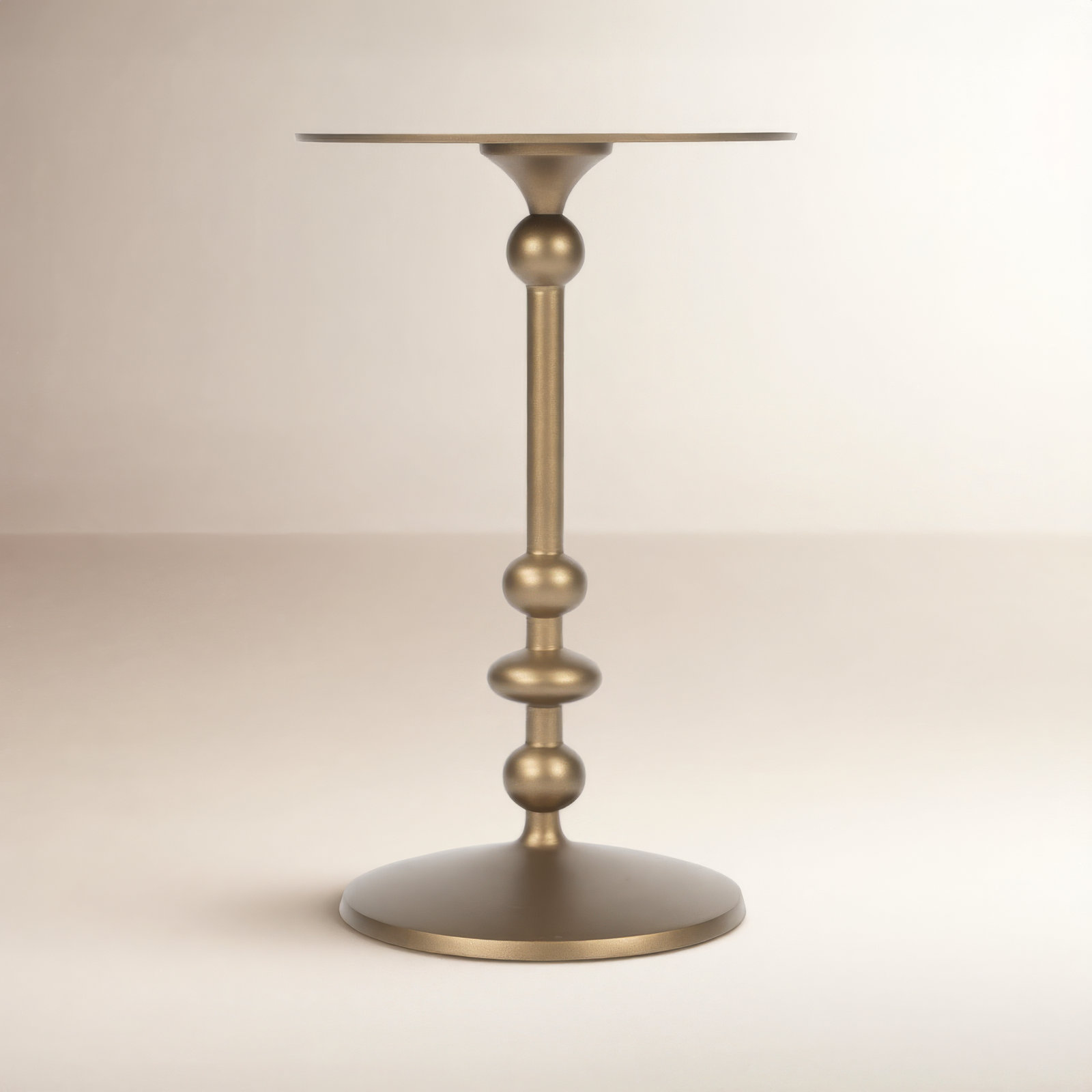 Gordy Aluminum Pedestal End Table, Gold