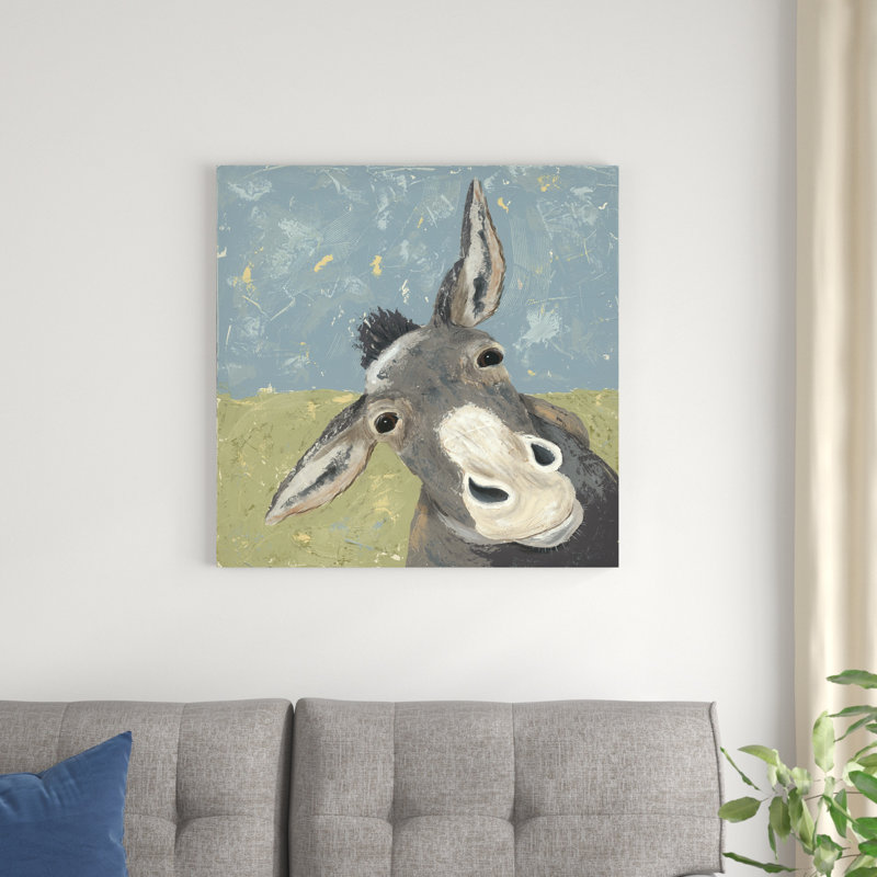 «Farm Life-Mule» par Jade Reynolds, reproduction d'art sur toile, H 30 po x l 30 po, Toile tendue