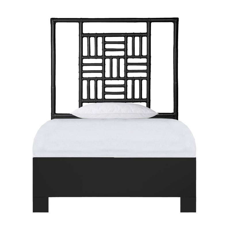 Finn Queen Bed, Pool Blue, White, Extra-long Twin
